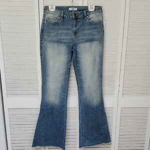 YMI Vintage Y2k Allover Potassium Flare Wide Leg Distressed  Jeans Size 11